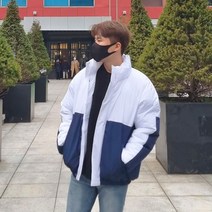 리에르 오버핏 웰론 숏 패딩 데일리 화이트 네이비 그린 아웃도어 프로덕트 (2C)
