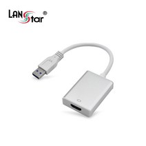 LANstar USB3.0 to HDMI 영상 컨버터/LS-UH319-W/모니터 화면 확장/화면 복제/Full-HD 1080P 60Hz/다중 화면 지원/멀티모니터 구성