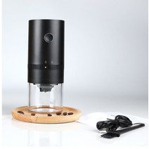 Portable Electric Coffee Grinder TYPE-C USB Charge Profession Ceramic Grinding Core Beans, [02] Black
