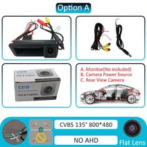 Wondefoo 1080P AHD 야간 버전 포드 포커스 2/3 용 후방 카메라 Contour Fusion KUGA MK1 Fiesta ST Mondeo, 01 Static-135 de_01 12V