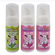 스노우버디 거품치약 45ml x 3 (민트향 1 + 딸기향 2) 잇몸 대용량 수입 코스트코