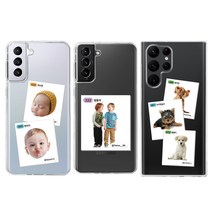 갤럭시 노트20 시리즈 주문제작 띠부씰 스티커 디자인 반려동물 아기 커플 사진 얼빡 누끼 커스텀 실리콘 젤리 투명 케이스
