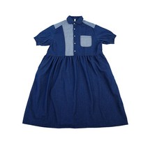 돌잔치 엄마 원피스 드레스 빅사이즈 봄가을 2 3 4-12 세 한국 긴 소매 패치 워크 데님 드레스 딸 엄마 키