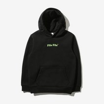[휠라키즈]중앙스몰로고 HOODIE (FK2POD1110X_BLK)