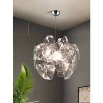 루체플랜 호프 꽃잎 크리스탈 샹들리에 펜던트 조명 식탁 천장 방인테리어 유럽 조명, 소형