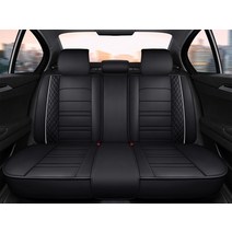 자동차 시트 커버 범용 가죽 액세서리 쉐보레 캡티바 오닉스 크루즈 소닉 올랜도 트래커 셀타 이퀴녹, 06 Rear-Black White