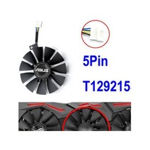 ASUS비디오 카드 팬 쿨러 호환 모델스트릭스 GTX 1060 OC 1080 1070 1080Ti RX 480 87MM T129215SU 6 핀 GTX1060, 5 Pin