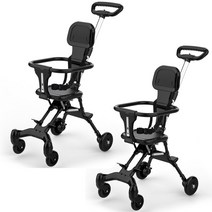 1+1한정특가 접이식 휴대용 유모차 / 유아 키즈 트라이크 / 경량 유모차 / 기내 반입 / 핸들 높이 조절가능 /, 유모차1+1