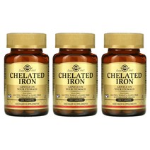 솔가 철분 철분제 킬레이트 25mg 영양제 보충제 타블렛 100정, 3개