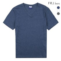 FRJ 남성 슬럽 브이넥 티셔츠 F96M-TM952B