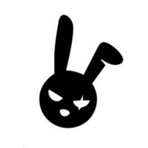 새차선물 고품격 가성비 좋은 블랙/실버 토끼 자동차 스티커 백미러 사이드 데칼 스트라이프 비닐 트럭 차, 01 Black_03 M 20cm   tall