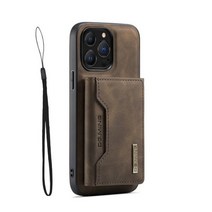 2 in 1 iPhone 13 12 11 용 분리형 뒷면 커버 카드 홀더가있는 Pro Max 미니 지갑 케이스 마그네틱 가죽 포켓 슬림, 케이스 및 스트랩, 아이폰 7, 커피