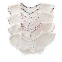 꿈두부 바이어스 패턴 롤링 턱받이 4종 세트, 컬러풀스타.리틀빌리지.아이캔후라이.오가닉내츄럴, 4세트