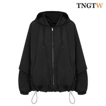 TNGTW 후드 스트링 점퍼 블랙 THU0CDS32 HBK