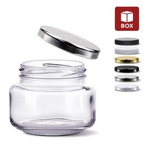 MIR 유리병 LOW-SG190 잼병 과일청병 소분저장 밀폐용기, 1박스(40개)