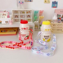 물병 음료수 스트랩 목걸이 홀더 6종 생수 물병끈 걸이 클립, 고리형 - 표정부자