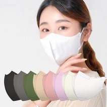 KF-94 아조라 파스텔에디션 2D 새부리 대/중/소형 컬러5종혼합마스크 25매/50매/100매(5매입), 중형, 100매, 화이트