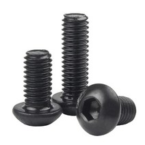 M6 블랙 10개 육각 소켓 트러스 헤드 볼트 ISO7380 둥근 머리 나사 Grade 10.9, M6 (10pcs), 16mm