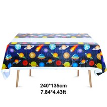 생일풍선 레터링 우주 장식 외부 태양계 생일 축하 용품 풍선 베이비샤워 파티 꾸미기, 08 Table Cloth