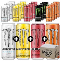 355ml x 20캔 몬스터 에너지드링크 울트라 시트라 펀치 울트라 썬라이즈 망고, 01){울트4+시트4+펀치4+그린4+썬라4}, 20개