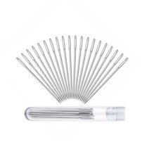 9 PCS 큰 눈 무딘 바느질 바늘 크로스 스티치 뜨개질 바늘 수제 가죽 자수 스레드 바늘 바느질 액세서리, D 스타일-20pcs