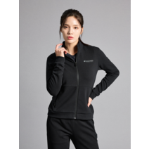 면터치 하이넥 여성 트레이닝 자켓 (BLACK)