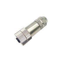 커넥터M12 항공 센서 커넥터 금속 플러그 헤드 이더넷 EtherCat Profinet Shield IP67 금도금 4 5 8 핀 A/B, 03 D-Coding_01 4P_01 Male