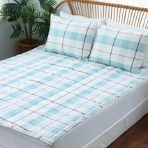 [아망떼] 5cm커진 마인드 시어서커 리플 고정밴드 침대패드K, 색상:K1