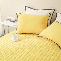 엘라 마이크로 모달 침대 패드 / 부드러운 촉감의 사계절 침구, 엘라 S/SS 이불+패드+베개커버, 옐로우