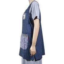 요리용 체크패턴 강아지포인트 포켓 앞치마 음식용 주방도구 제빵용 조리용 급식용, FREE, 블랙