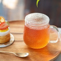 기타 크리스탈 유리 뚜껑 머그 450ml 오목형 물잔 찻잔, 본상품선택 WB32D11