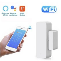 문열림센서 무선 초인종 현관문 외시경 Tuya SmartLife WiFi 도어 센서 도어 열림 닫힘 감지기 WiFi 앱 알림 경고 알람 지원 Alexa Google Home, 3 PCS
