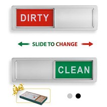SPERRIC Clean Dirty Dishwasher Magnet - Non-Scratch Magnetic Silver Signage Indicator for Kitchen Di, 1