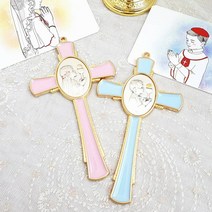 갓플랜 이태리수입 실버 첫영성체 십자가 첫영성체선물 천주교선물 천주교굿즈 가톨릭굿즈 천주교성물, 블루