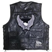 할리데이비슨 오토바이 조끼 가죽 베스트 자켓, A