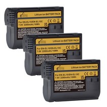 피클 파워 2280mAh EN-EL15C 니콘 Z5 Z6 II Z7 Z7II D780 D850 D800E D7500 새로운 Z 시리즈 카메라, 03 3 battery
