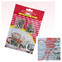 파샵 옷핀 4세트은색 고정핀 삔침