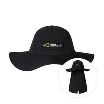 NATIONALGEOGRAPHIC N225AHA690 와이드 커버 차양햇 BLACK