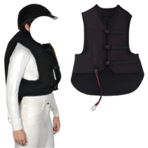 승마 낙상방지 체험장 말타기 에어백 보호조끼 의류, XS 블랙