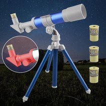 천체망원경추천 고배율망원경 솔로몬옵틱스 천체망원경 Telescope Toys Astronomical Refractor with Tripo, 04 D Blue