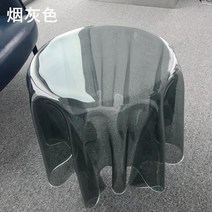 투명 아크릴 원형 사이드테이블 거실창가 침대옆사이드 미니 고스트 물결테이블, 미디엄(스모키 그레이) 40-51 cm