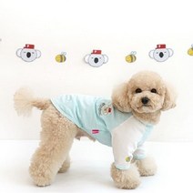 쇼프 크롭 생일선물 특이한옷 겨울옷 애견티셔츠 귀여운옷 봄옷 티셔츠 민소매 원피스 블루, L