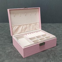 재아몰 ABM 2단 액세서리 쥬얼리 보관함 L 핑크 쥬얼리박스 보석함