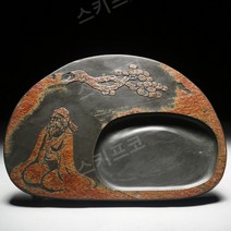 벼루 전문가용 서예 흡주연 단계연 서예용품 초보자용 고급 카트리지 명필 수제 문방사우, 019호 21.5x12x3.0cm