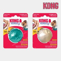 콩 KONG 치츠위 볼 강아지 간식 먹이 공 놀이 장난감 콩토이, L, 민트