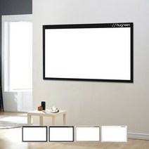 휴그린 반무광 법랑 칠판 / 빔 스크린 화이트보드 자석칠판 일반형/갤브형 프레임, 갤브형, 오크