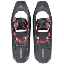 Winterial 63.5cm(25인치) 경량 스노우 슈즈 남성용 여성용 청소년용 라이트 폴리머 스퀘어 토 마운틴 터레인 스노우슈즈, Black