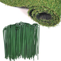 조경작업 인조잔디 고정핀 100개 날카로운 강철고정 조경핀 셀프시공