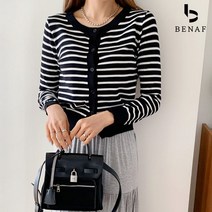 베나프 치즈 스트라이프 가디건 FE1GD002