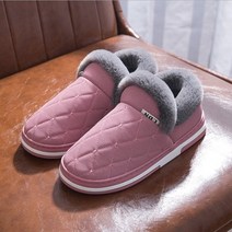 누빔패딩 페이크퍼 푹신한 발목 룸슈즈 캠핑털신발 따뜻한 여성 남성 자주 신는 사무실 양모 털실내화 털실외화